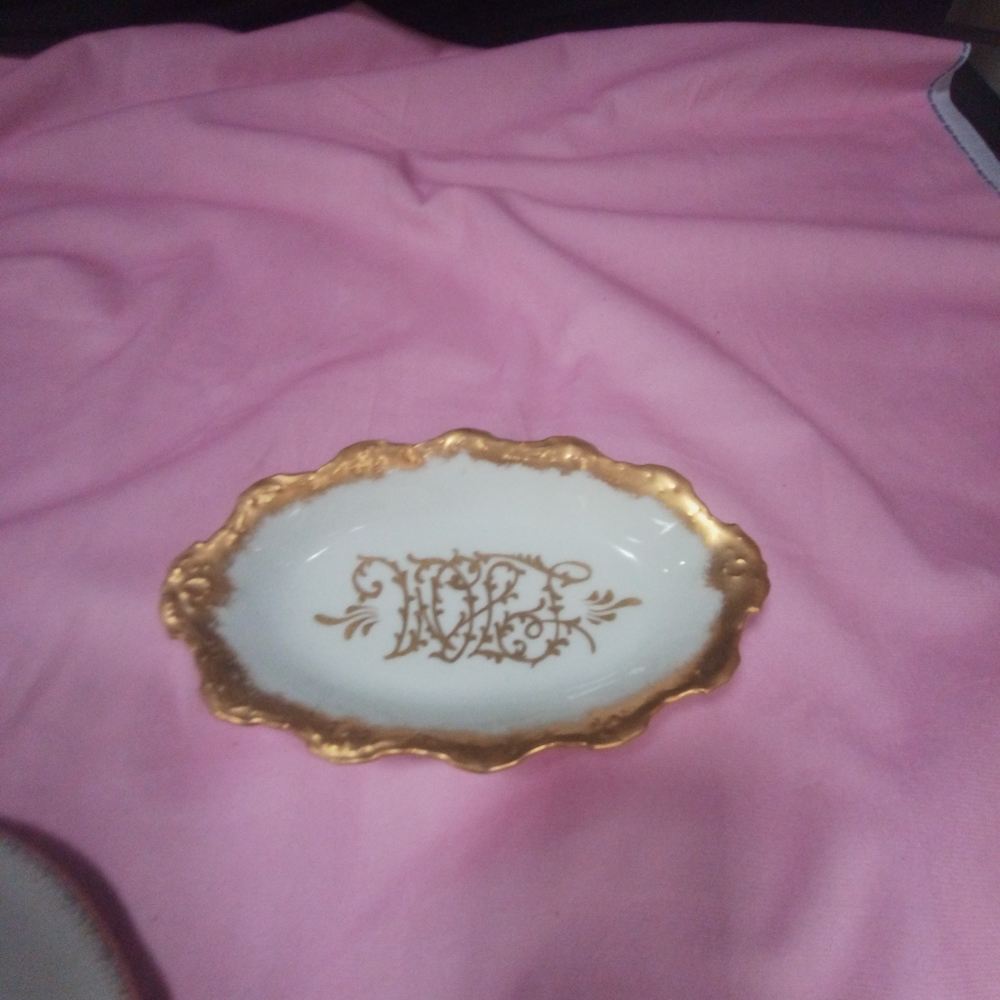 Antique Limoges French Porcelain Serving Platter.